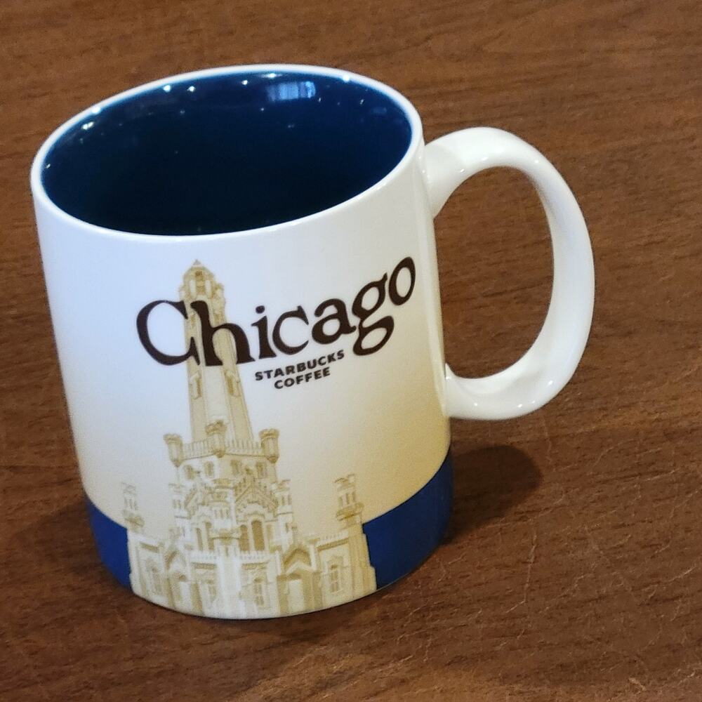 Starbucks Coffee City Coffee Mug Tea Cup Chicago Global Icon @2009 16oz